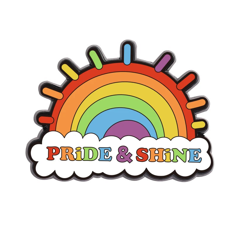 Funny Quote Enamel Pins Positive Saying Pop Music Rock Band LGBT Rainbow Brooches Lapel Badge Funny Jewelry Gifts for Friends Quick Pick Grocers